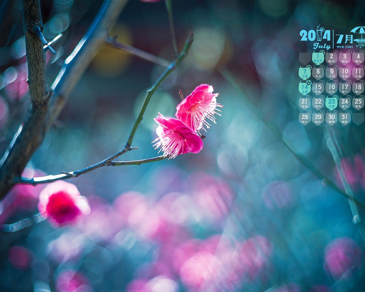 Juli 2014 Kalender Wallpaper (1) #17 - 1280x1024