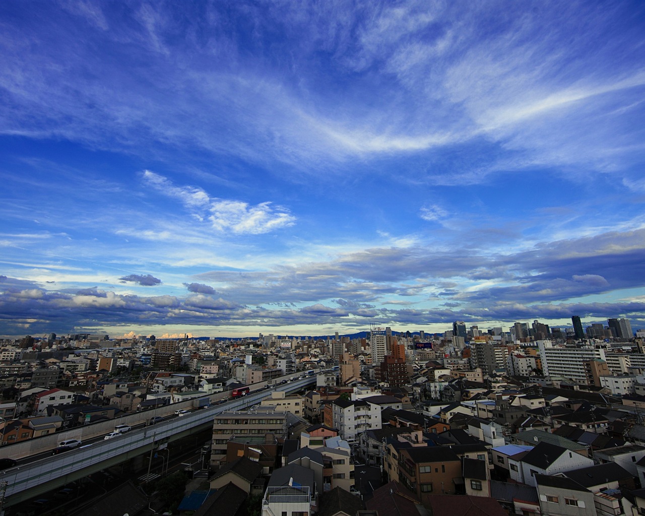 Město Japonska krásná krajina, Windows 8 téma Tapety na plochu #4 - 1280x1024