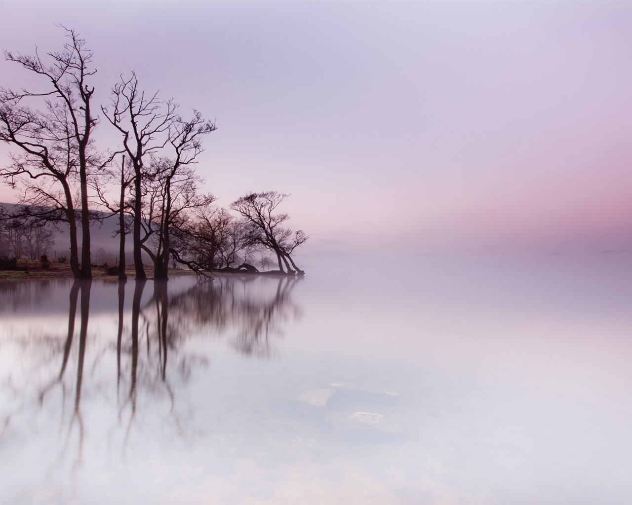 Paysage brumeux matin, Windows 8 écran thème #6 - 1280x1024