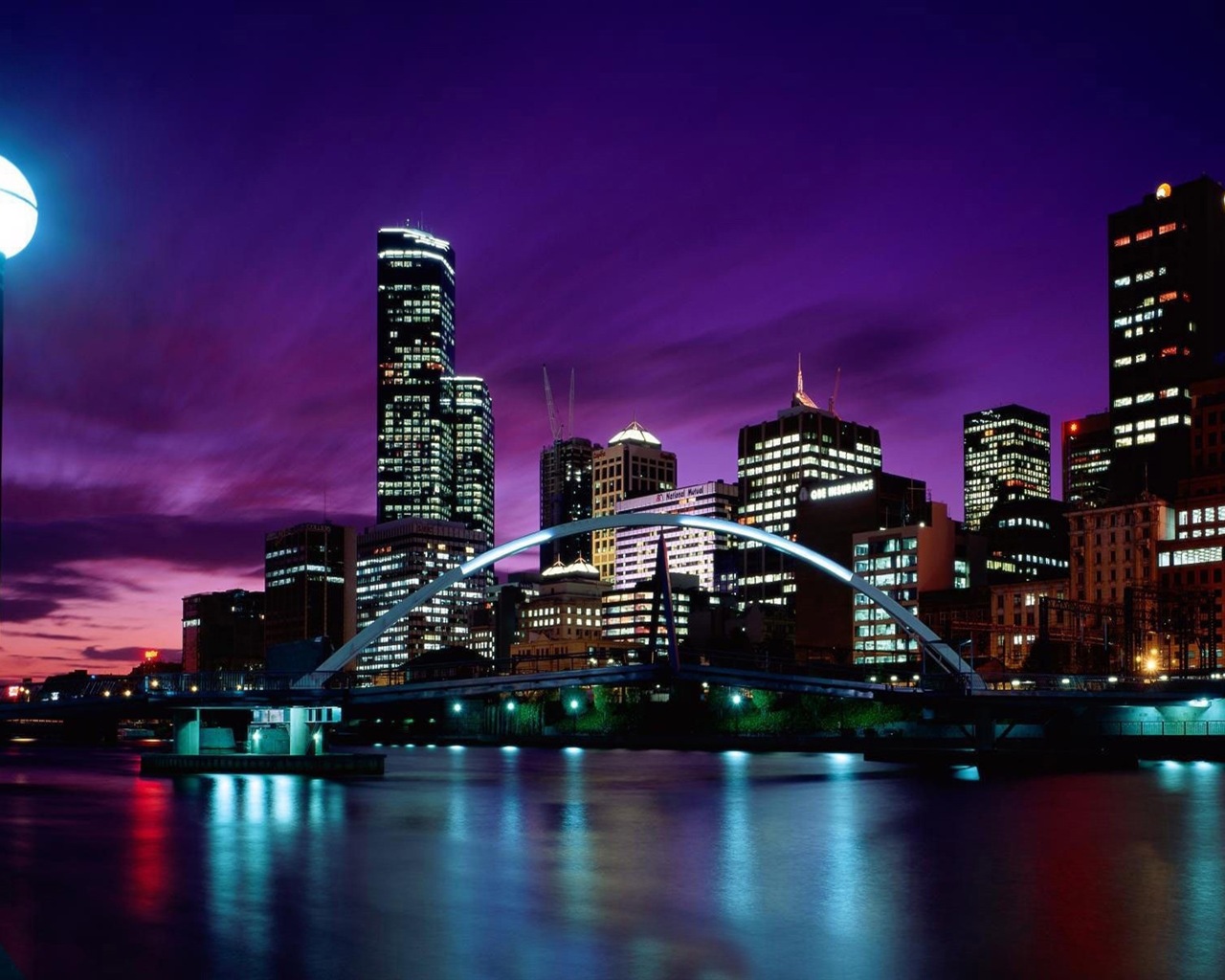 호주 멜버른 도시의 HD 배경 화면 #3 - 1280x1024