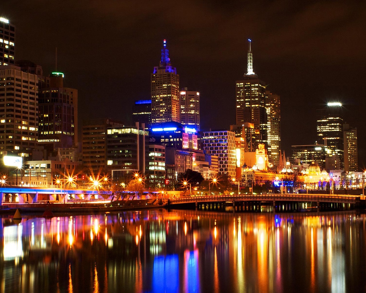 호주 멜버른 도시의 HD 배경 화면 #5 - 1280x1024