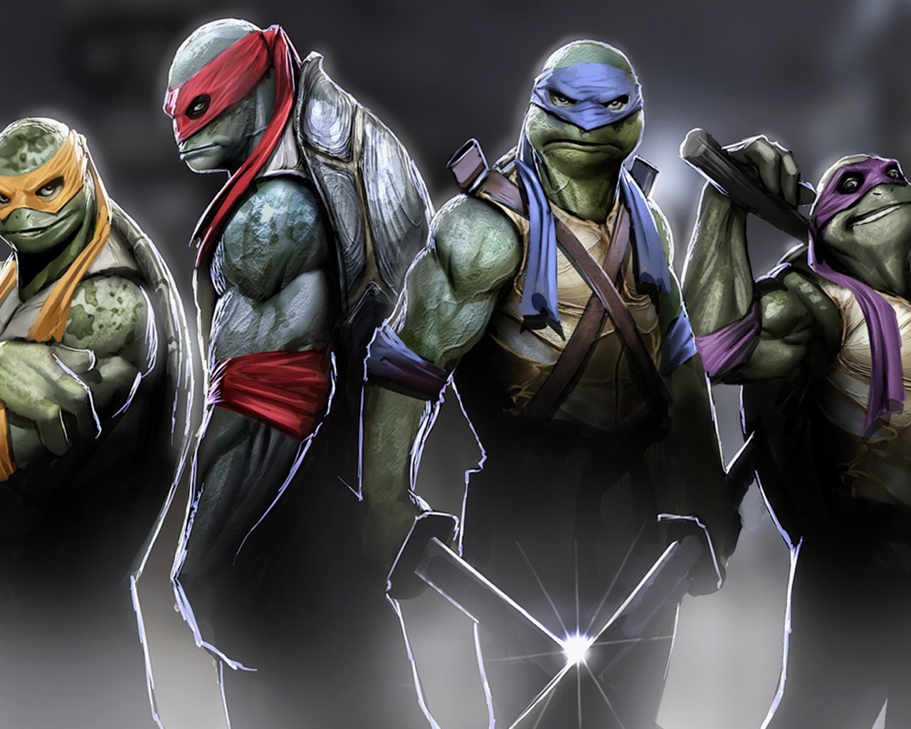 2014 Teenage Mutant Ninja Turtles 忍者神龜高清影視壁紙 #12 - 1280x1024