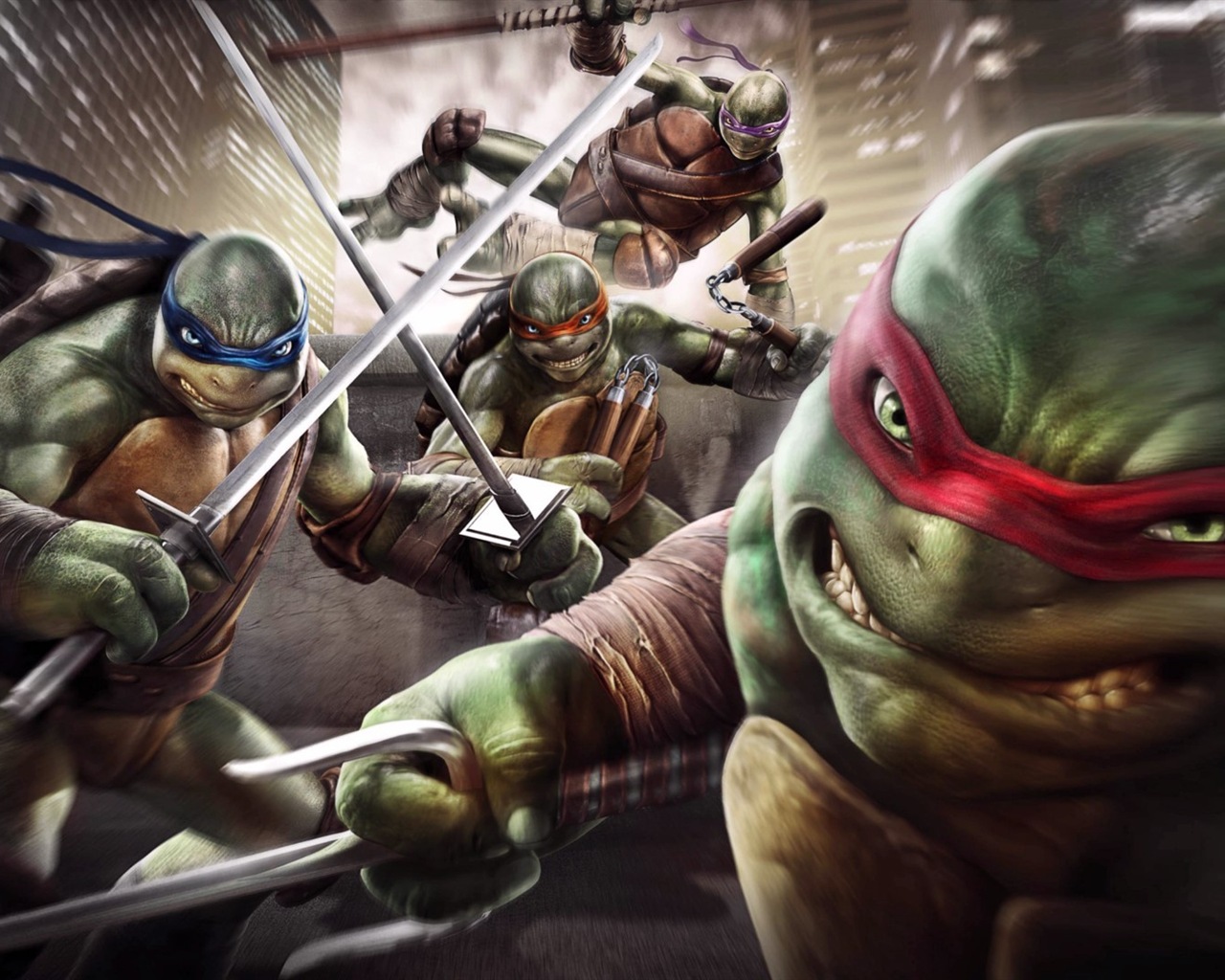 2014 Teenage Mutant Ninja Turtles HD film tapety #19 - 1280x1024