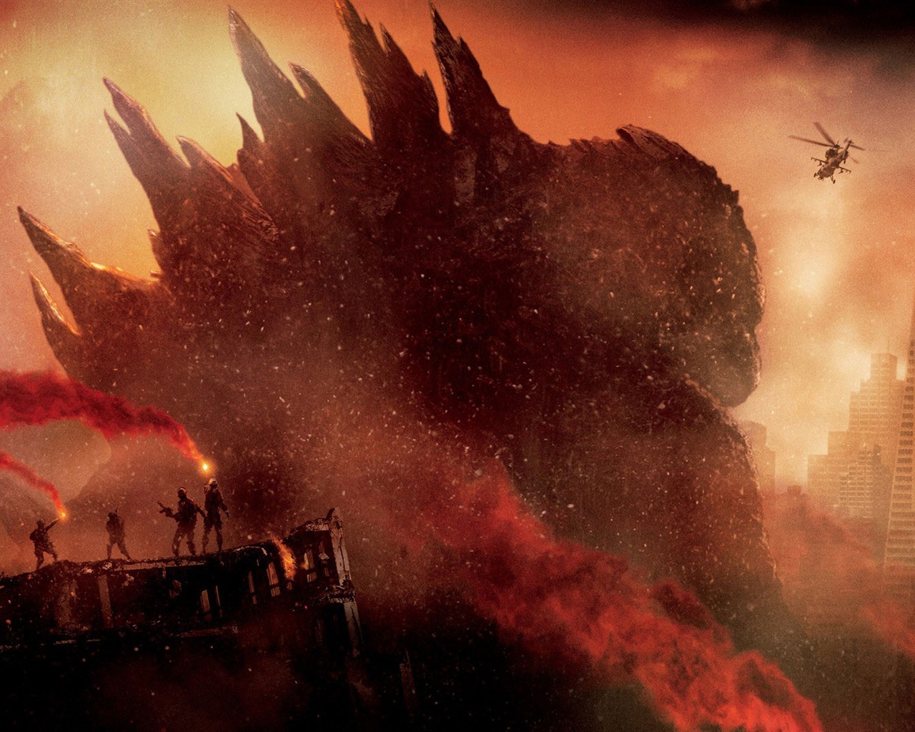 Godzilla 2014 film de fonds d'écran HD #12 - 1280x1024