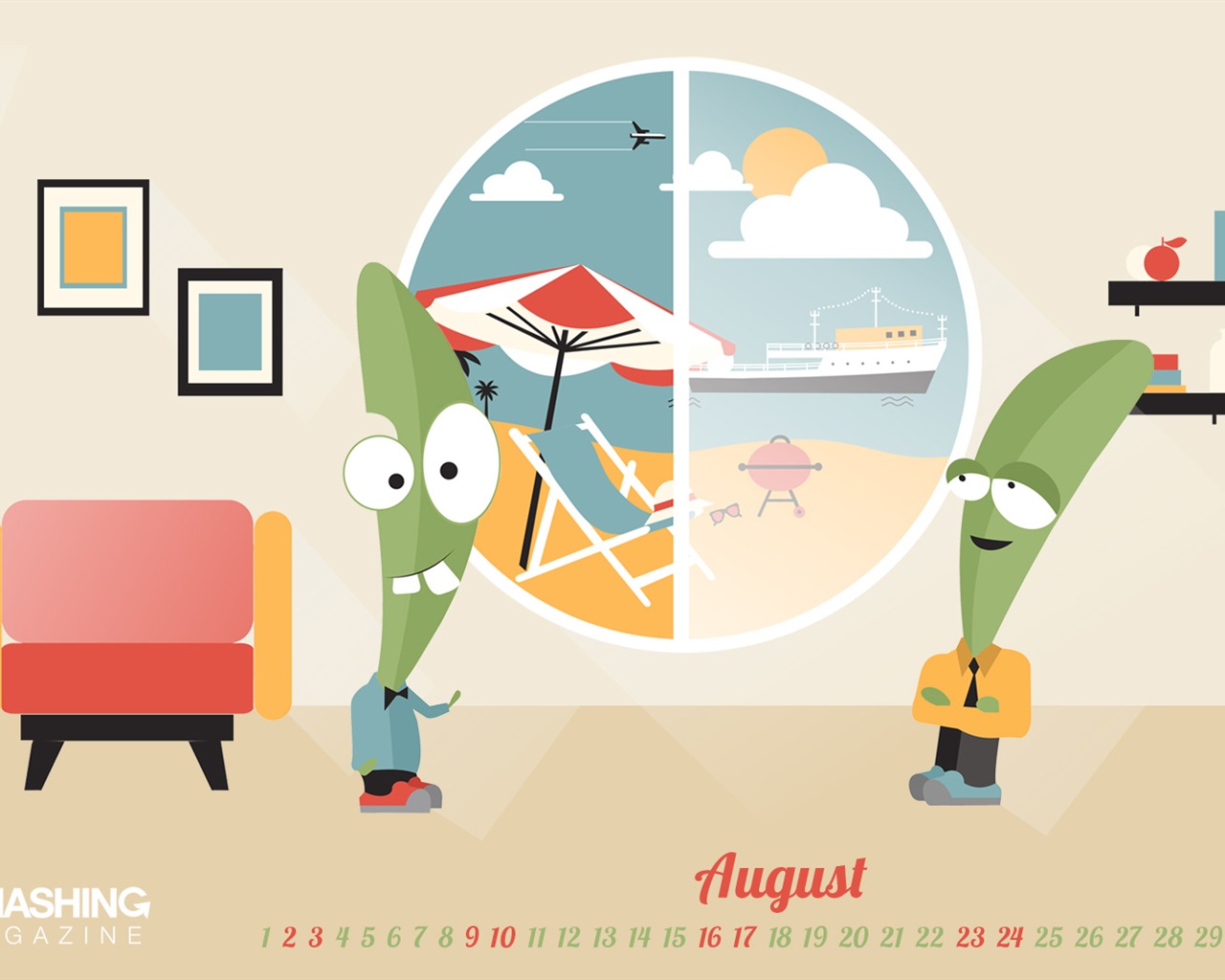 August 2014 Kalender Wallpaper (2) #6 - 1280x1024