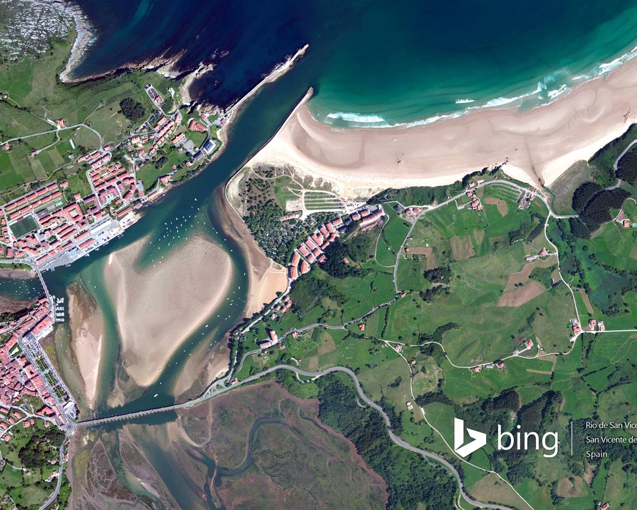 Microsoft Bing HD Tapety na plochu: Letecký pohled na Evropu #8 - 1280x1024