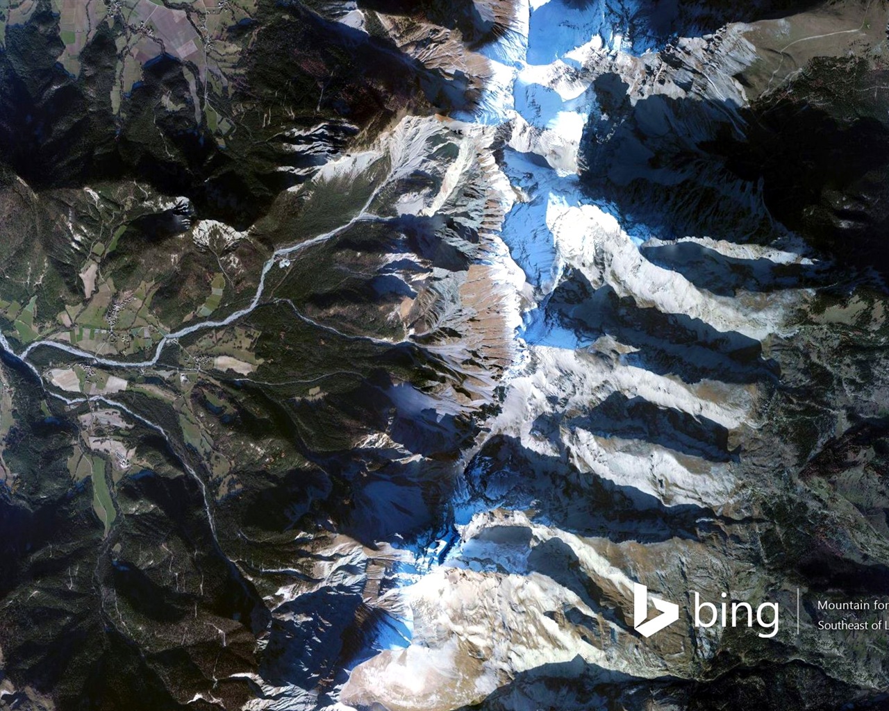 Microsoft Bing HD Tapety na plochu: Letecký pohled na Evropu #10 - 1280x1024