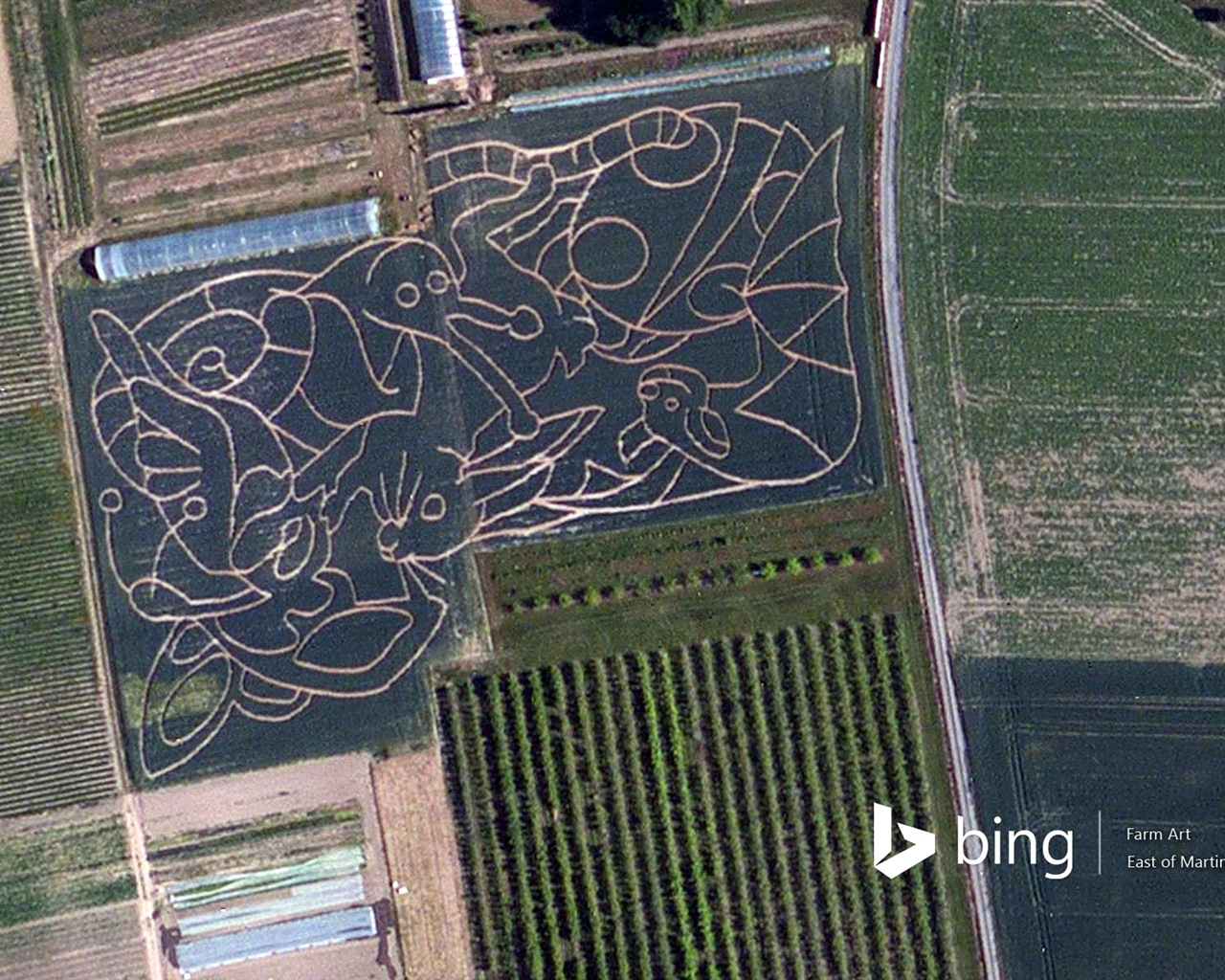 Microsoft Bing HD Wallpapers: Luftaufnahme von Europa #12 - 1280x1024