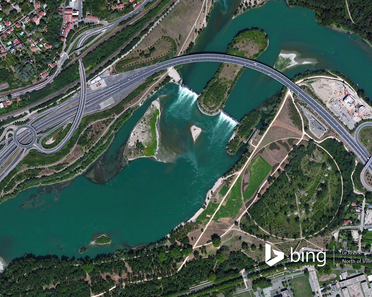 Microsoft Bing écran HD: Vue aérienne de l'Europe #19 - 1280x1024