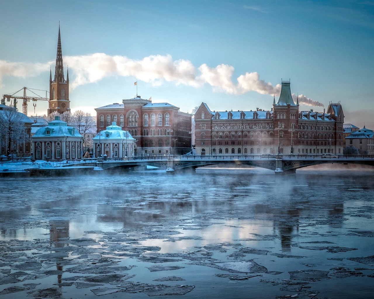 Stockholm, Suède, le fond d'écran paysage de la ville #4 - 1280x1024