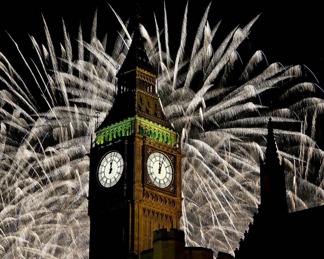 La belleza del cielo nocturno, fuegos artificiales hermosos fondos de pantalla #2 - 1280x1024