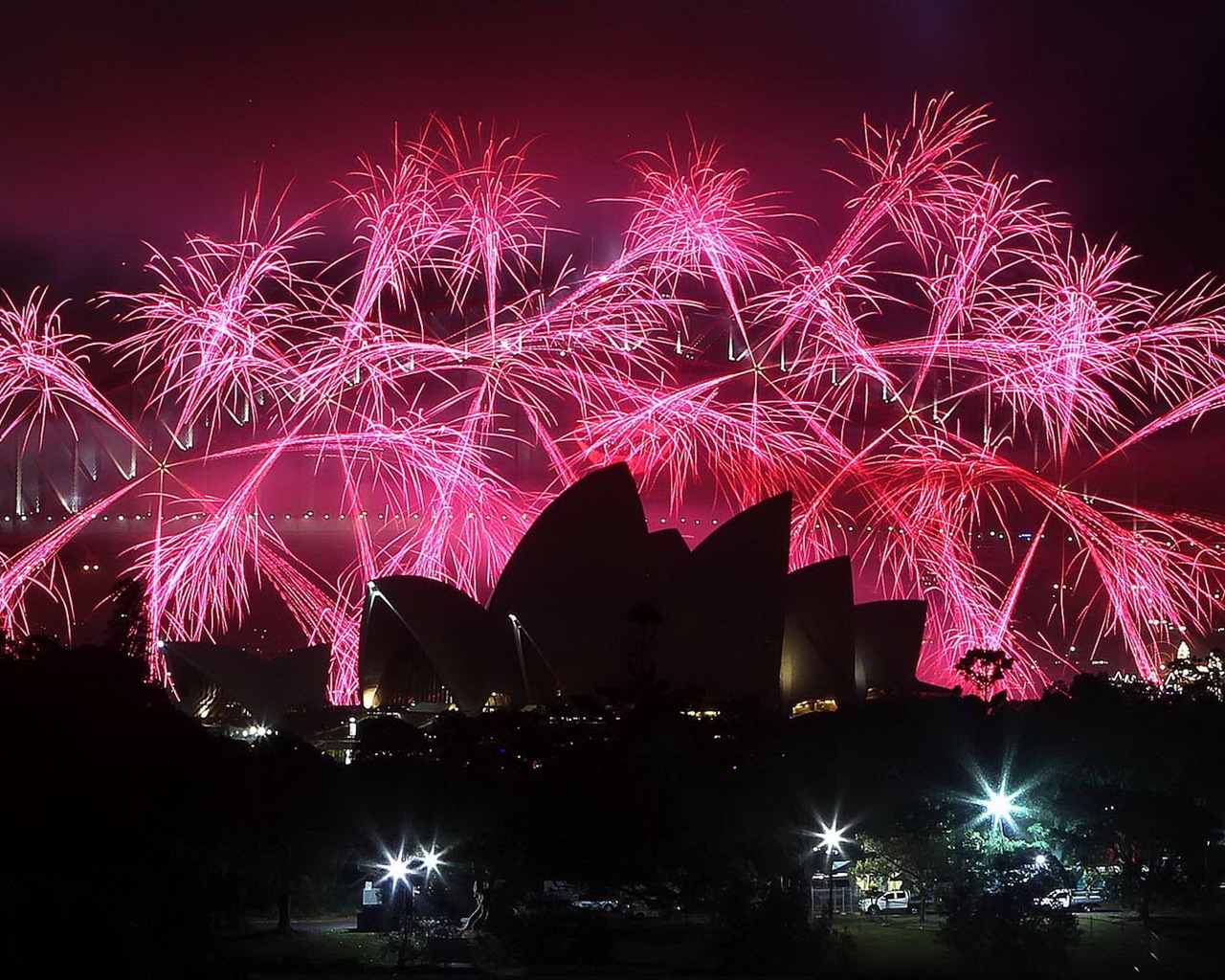 La belleza del cielo nocturno, fuegos artificiales hermosos fondos de pantalla #8 - 1280x1024