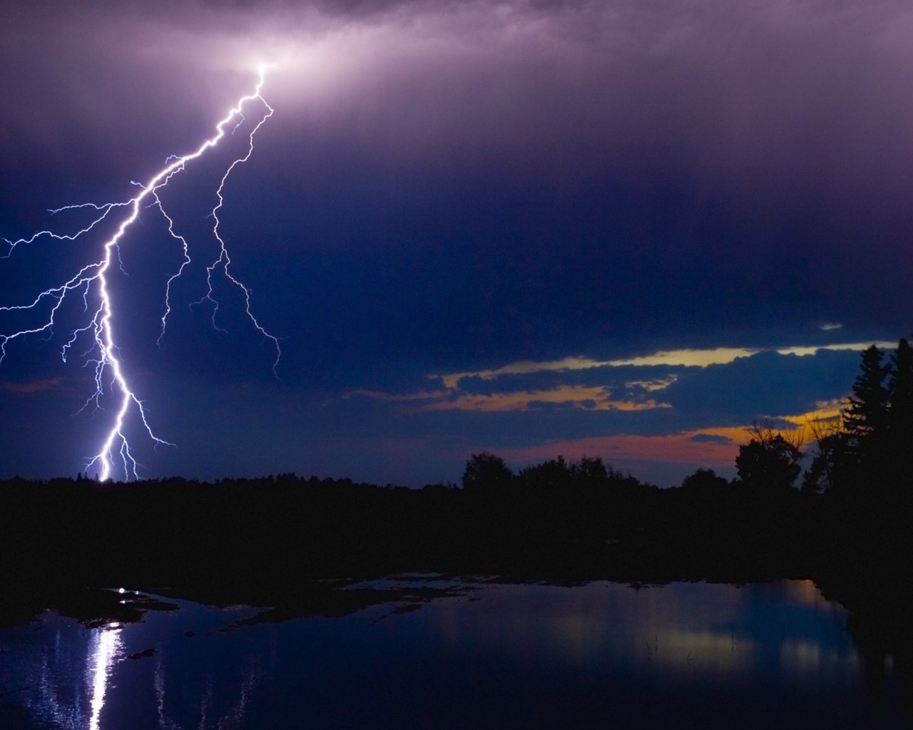 Lightning Thunder HD tapety na plochu #13 - 1280x1024