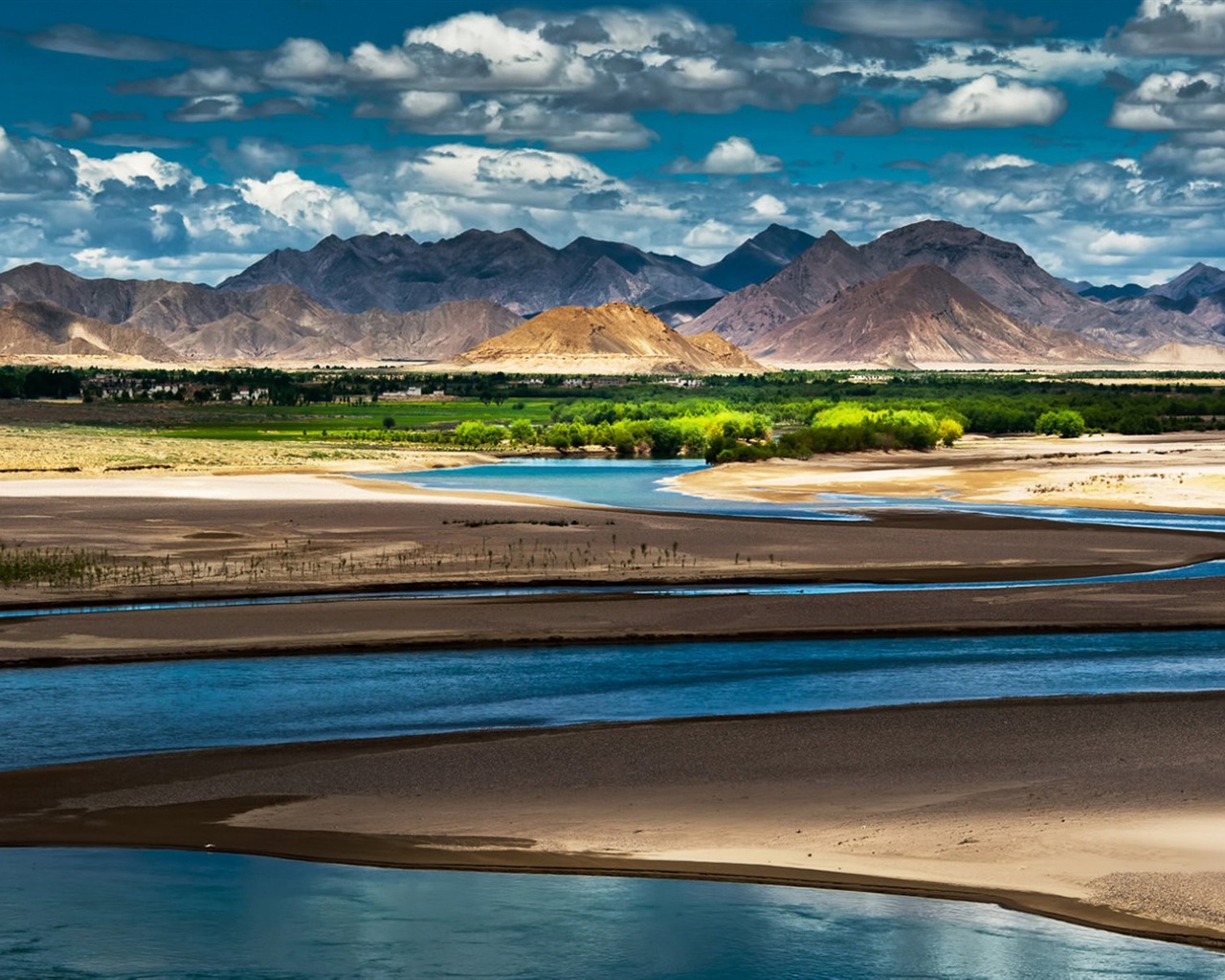 Qinghai Plateau krásné scenérie tapety #3 - 1280x1024