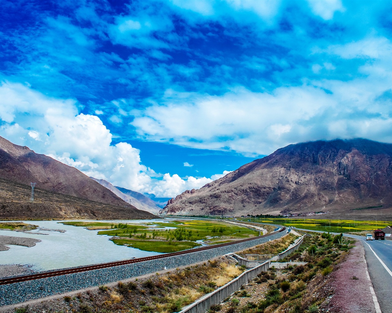 Qinghai Plateau krásné scenérie tapety #19 - 1280x1024