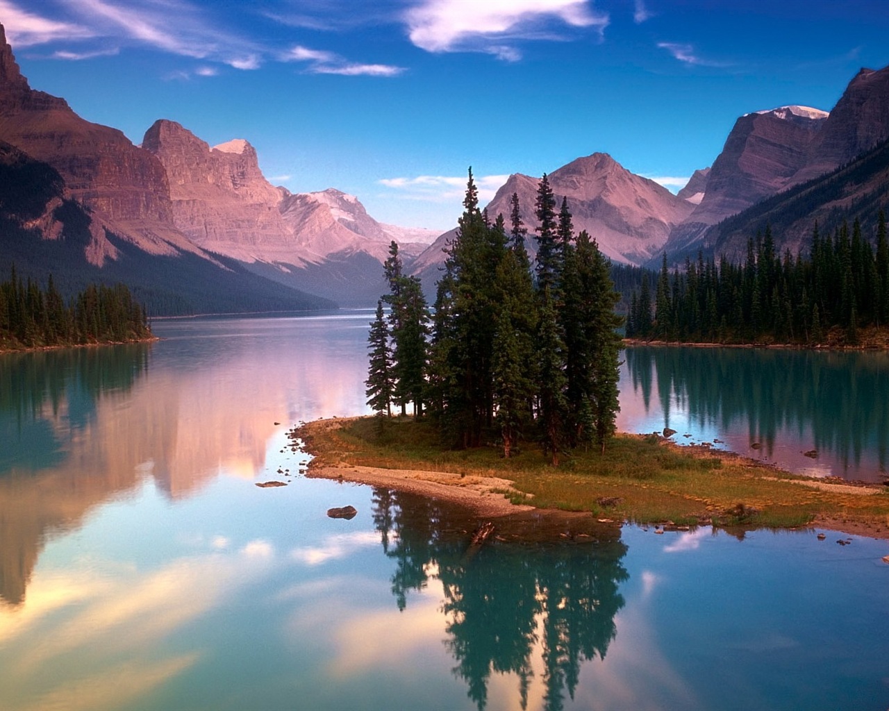 자연의 HD 벽지의 선샤인 숲 호수의 아름다움 #15 - 1280x1024