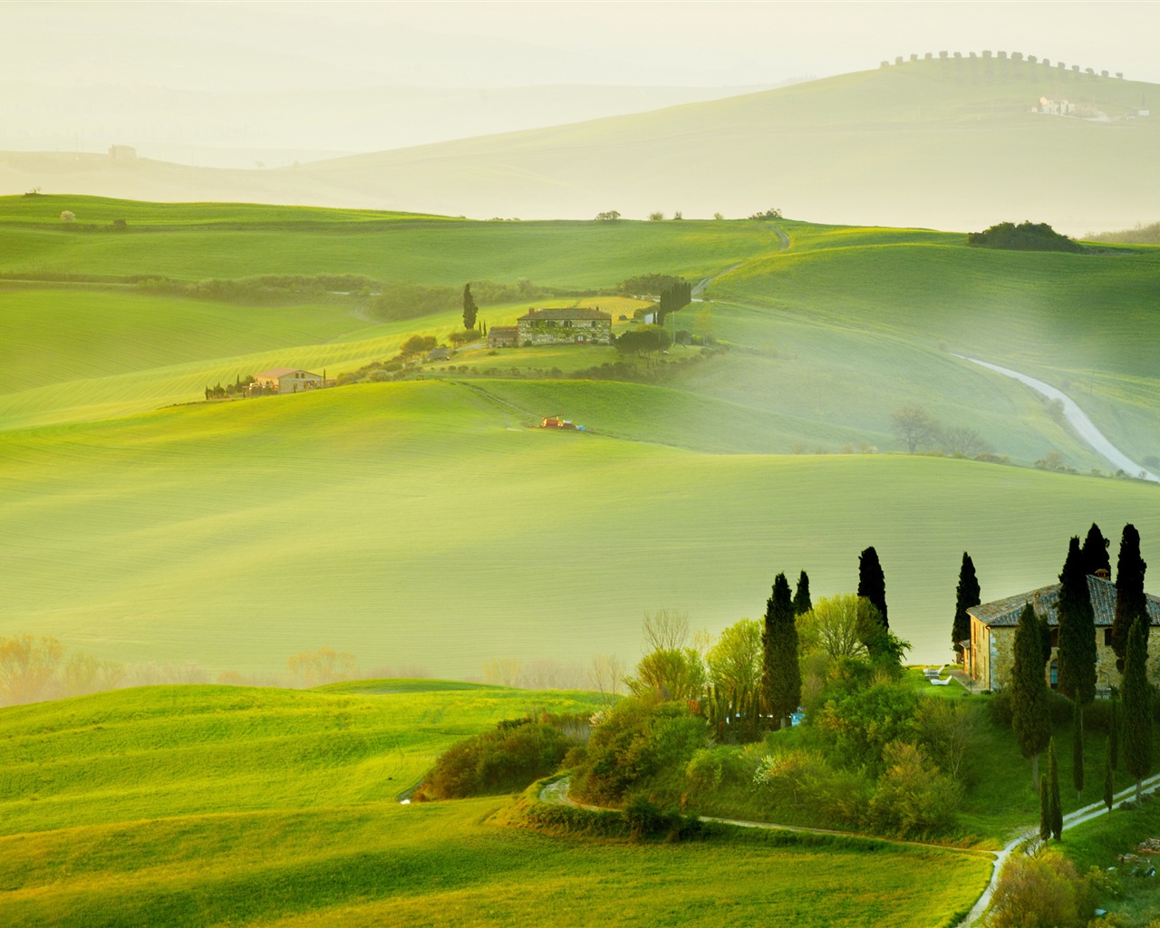 Belleza italiana pintado natural paisaje HD #1 - 1280x1024