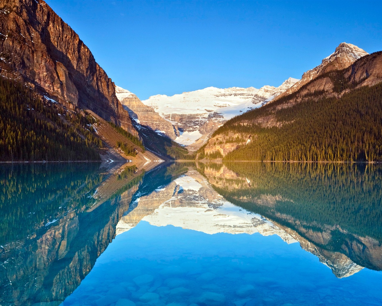 Lago tranquilo con la reflexión del agua, fondos de pantalla de Windows 8 HD #5 - 1280x1024