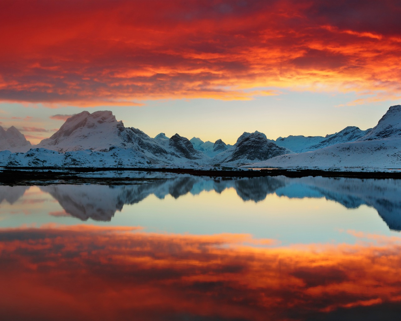 Lac calme avec la réflexion de l'eau, de Windows 8 fonds d'écran HD #9 - 1280x1024