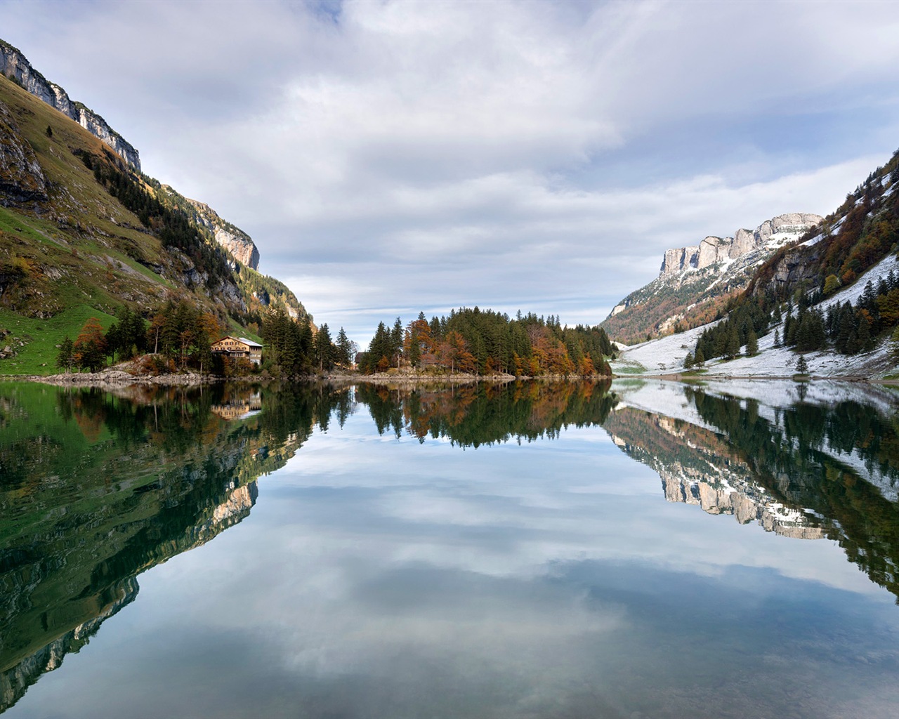 Lago tranquilo con la reflexión del agua, fondos de pantalla de Windows 8 HD #11 - 1280x1024