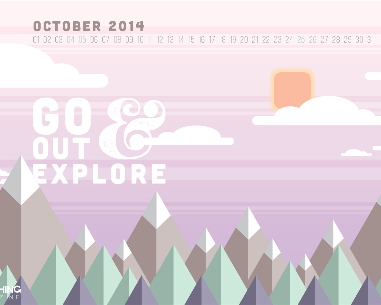 October 2014 Calendar wallpaper (2) #3 - 1280x1024
