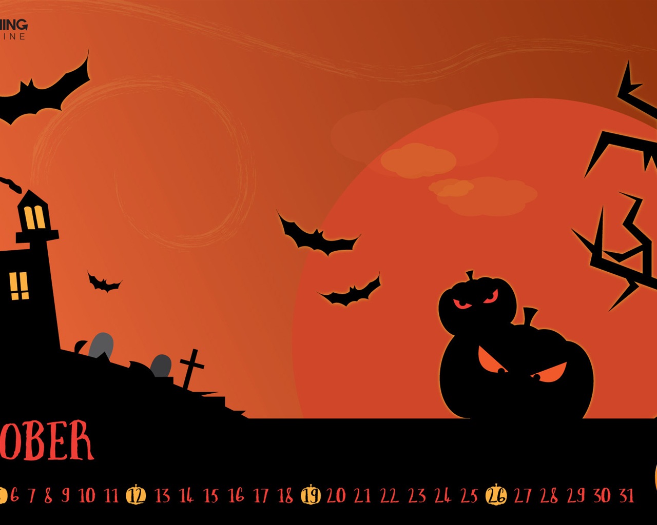 Oktober 2014 Kalender Tapete (2) #6 - 1280x1024