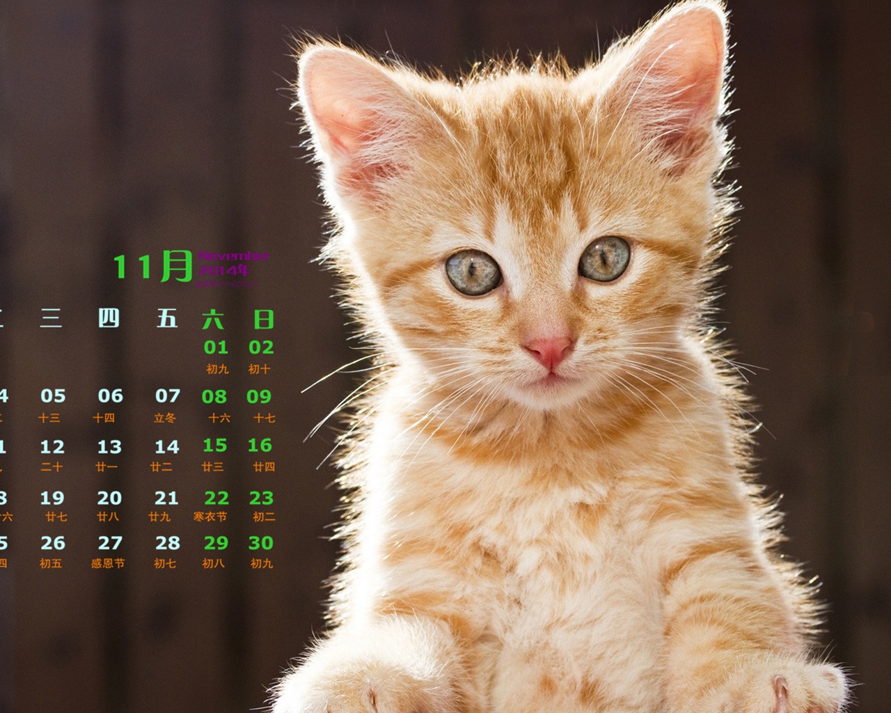 2014年11月 月曆壁紙(一) #5 - 1280x1024