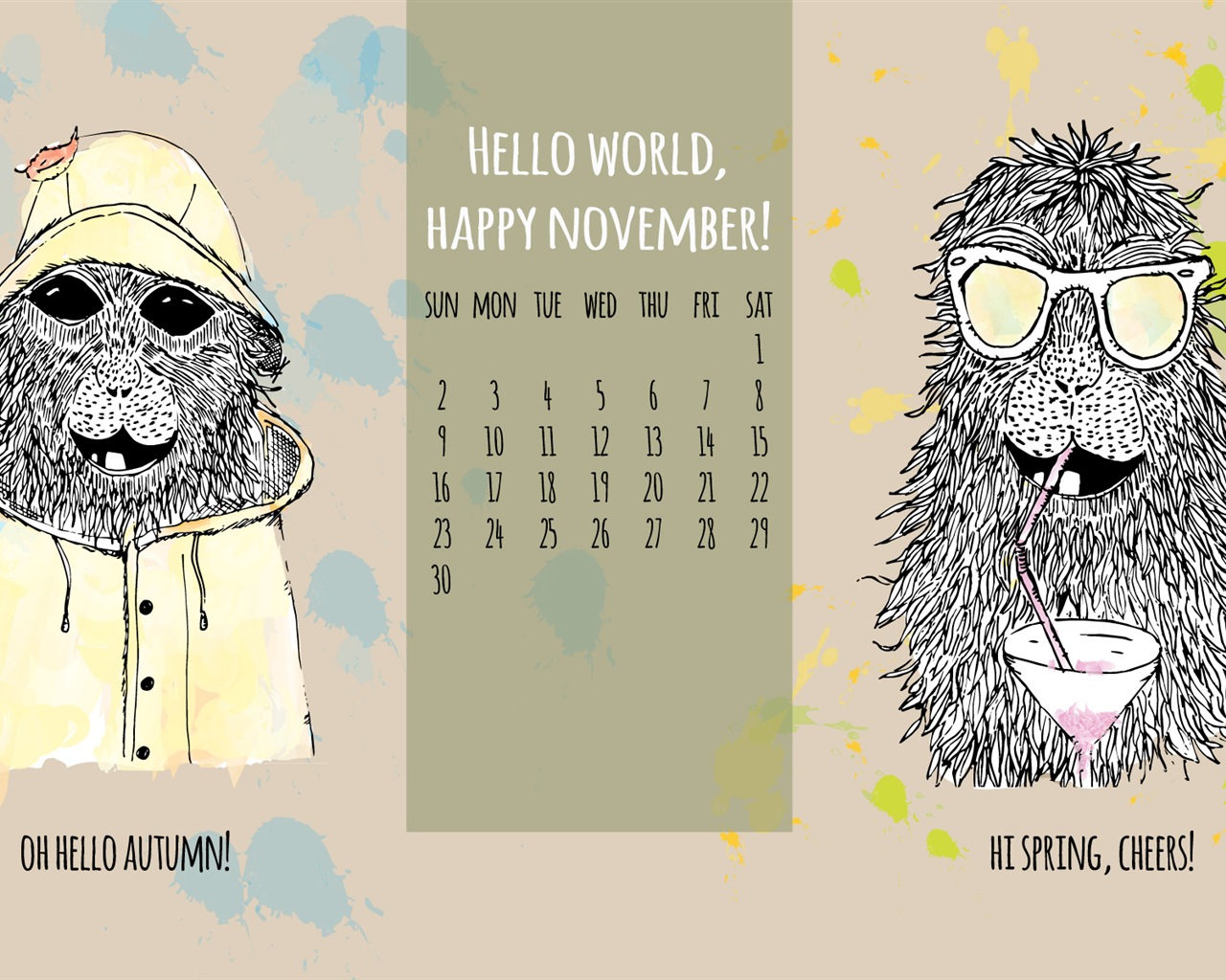 November 2014 Kalender Tapete (2) #9 - 1280x1024