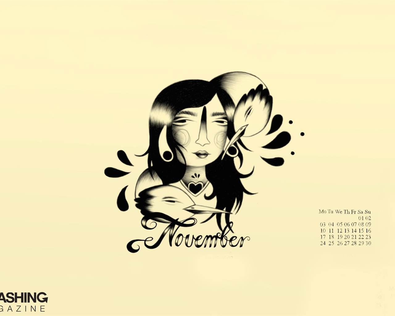 November 2014 Calendar wallpaper(2) #11 - 1280x1024