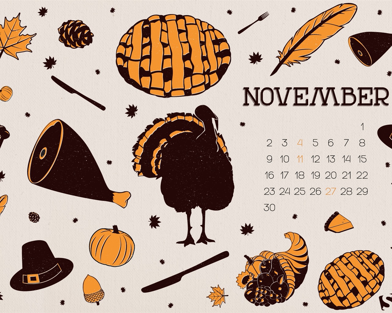 November 2014 Calendar wallpaper(2) #14 - 1280x1024