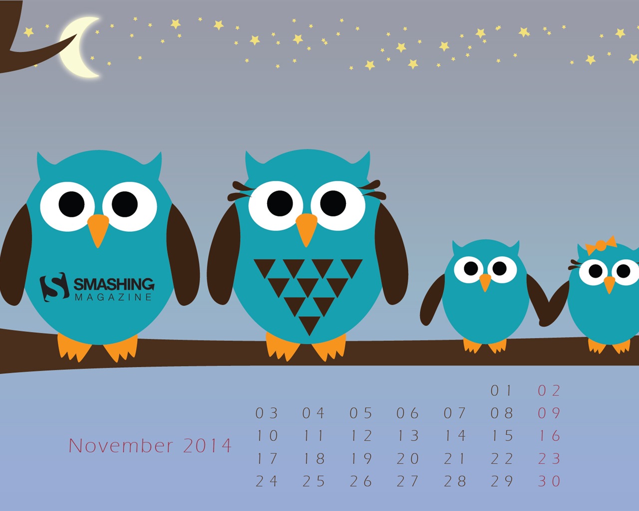 2014年11月 月曆壁紙(二) #20 - 1280x1024