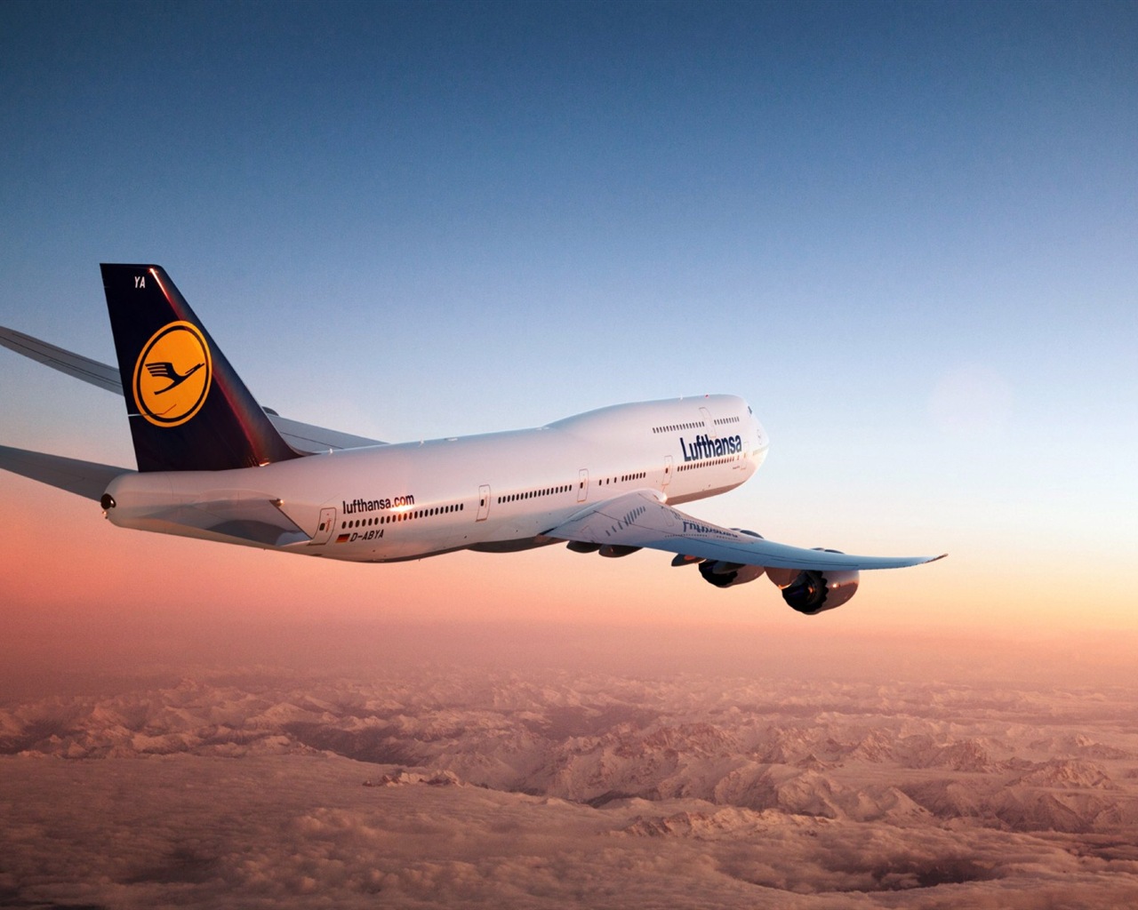 Boeing 747 dopravní letadlo HD tapety na plochu #1 - 1280x1024