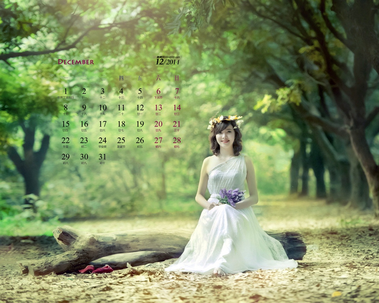 December 2014 Calendar wallpaper (1) #5 - 1280x1024