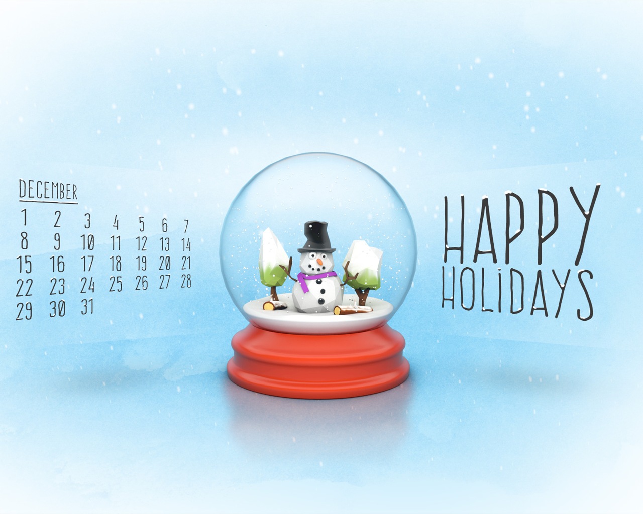 December 2014 Calendar wallpaper (2) #13 - 1280x1024