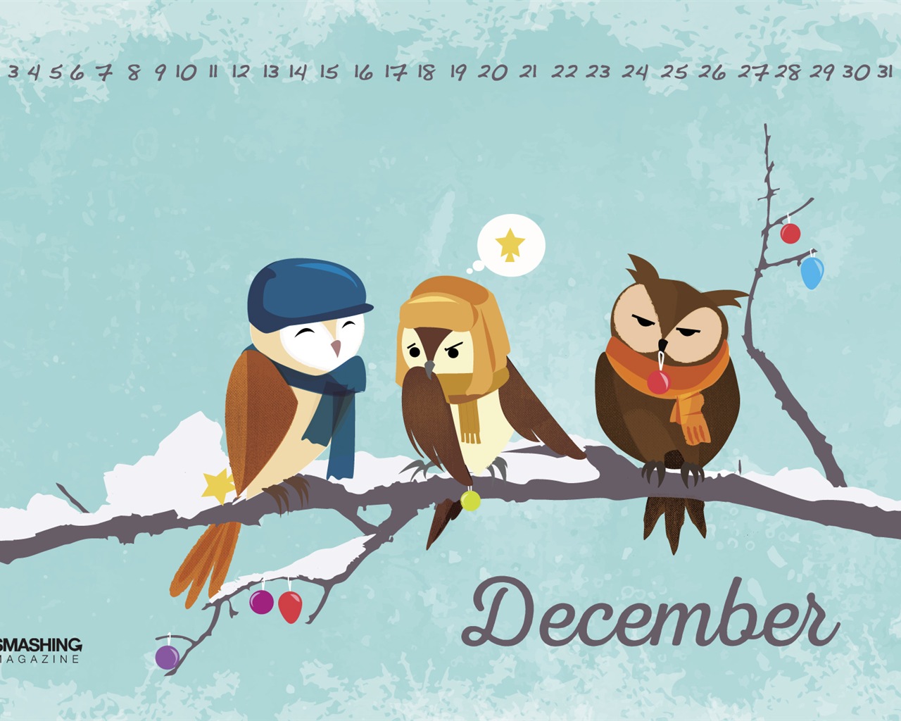 December 2014 Calendar wallpaper (2) #16 - 1280x1024