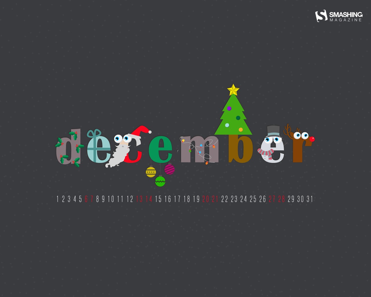 December 2014 Calendar wallpaper (2) #20 - 1280x1024