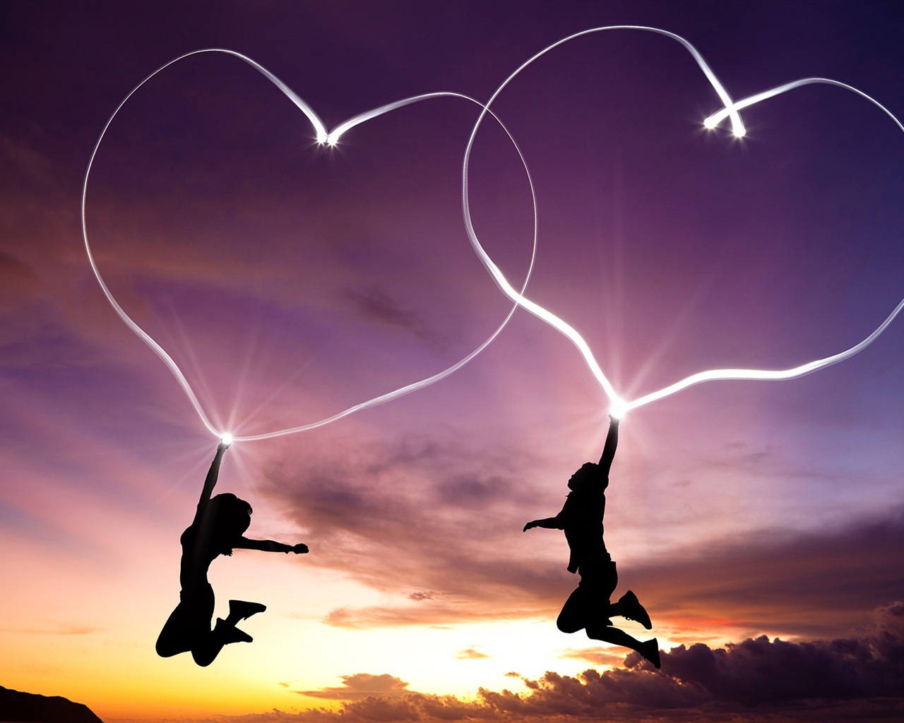 The theme of love, creative heart-shaped HD wallpapers #14 - 1280x1024