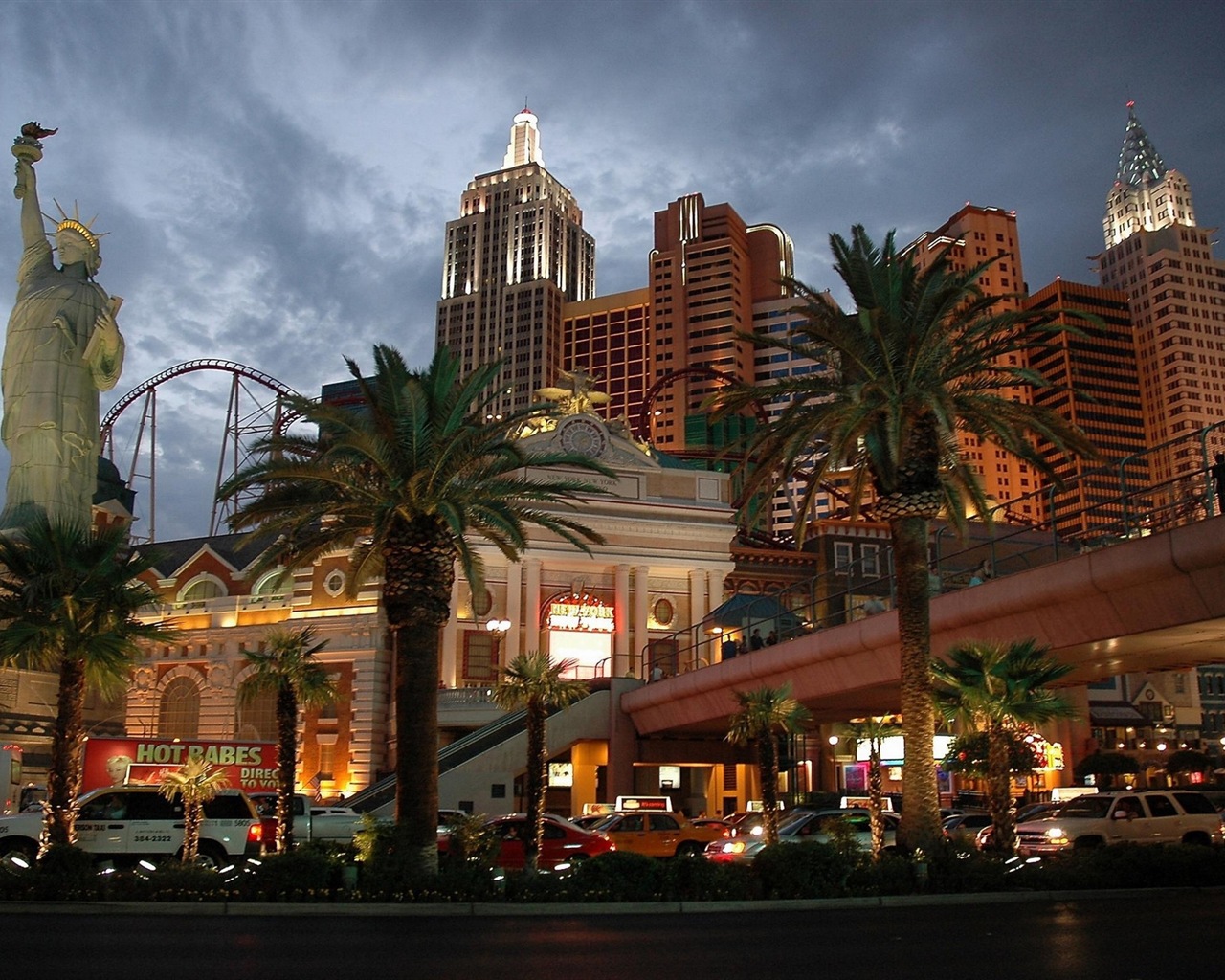 Hermosa noche en fondos de pantalla de alta definición de Las Vegas #8 - 1280x1024