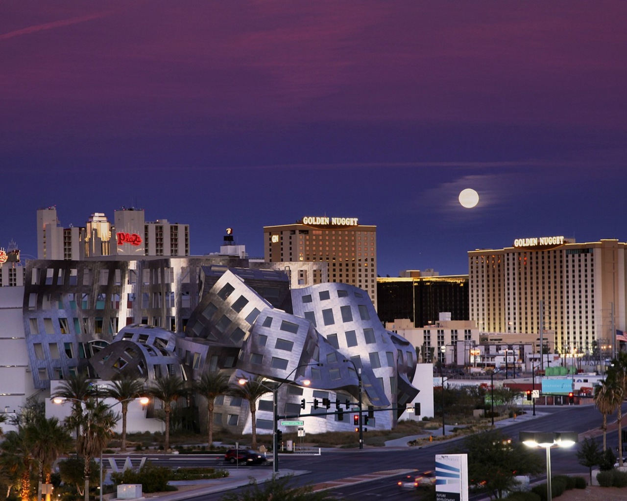 Hermosa noche en fondos de pantalla de alta definición de Las Vegas #10 - 1280x1024
