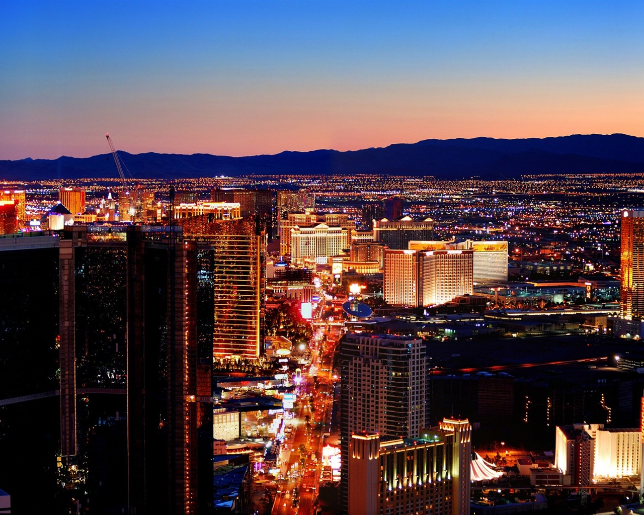 Hermosa noche en fondos de pantalla de alta definición de Las Vegas #12 - 1280x1024