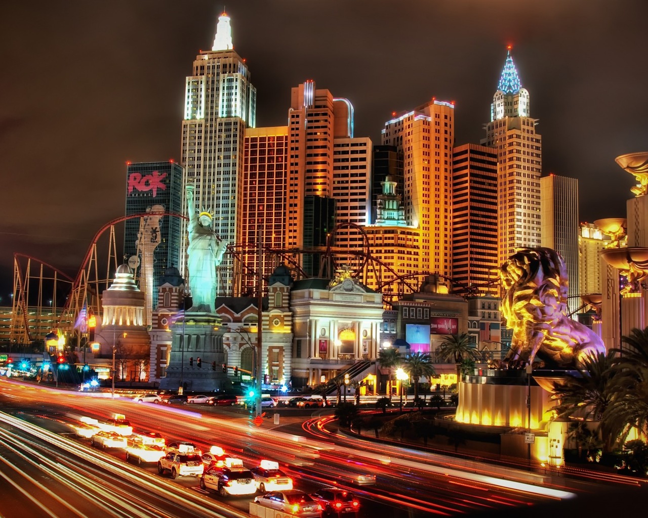 Hermosa noche en fondos de pantalla de alta definición de Las Vegas #14 - 1280x1024