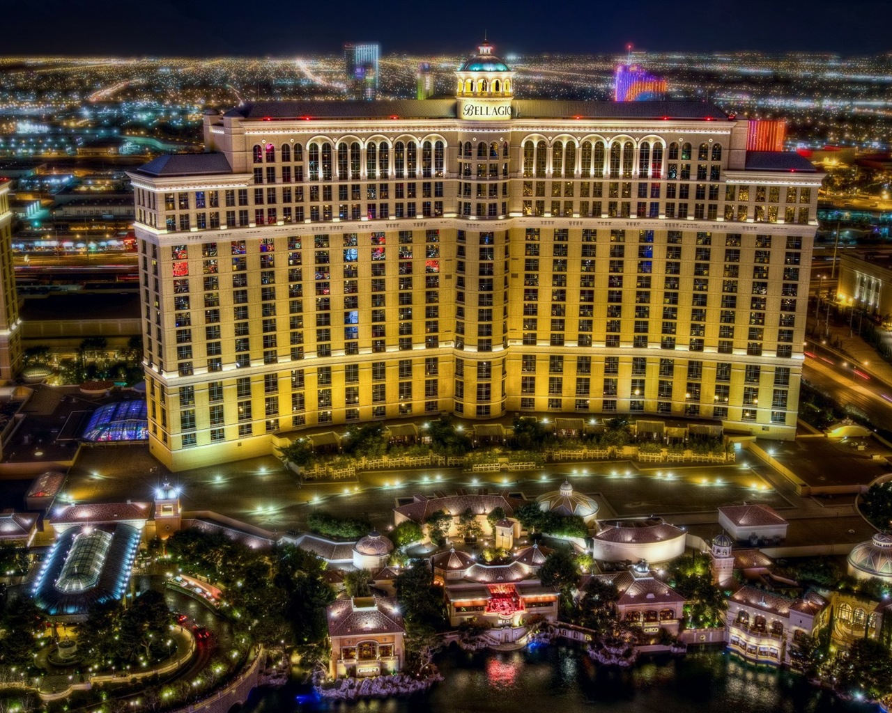 Hermosa noche en fondos de pantalla de alta definición de Las Vegas #18 - 1280x1024