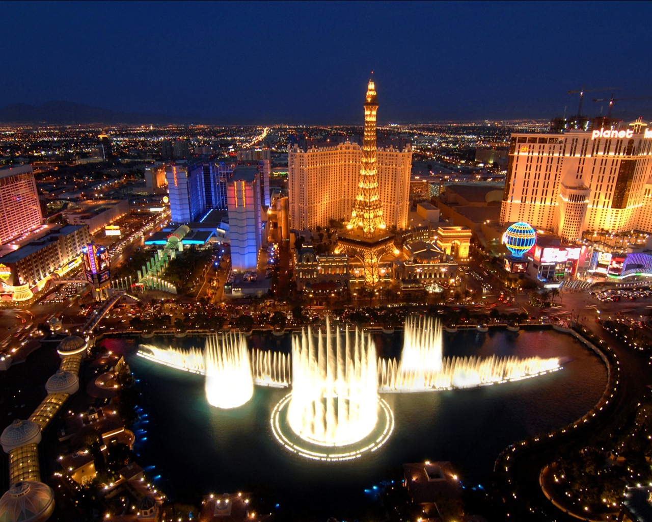 Beautiful night in Las Vegas HD wallpapers #20 - 1280x1024