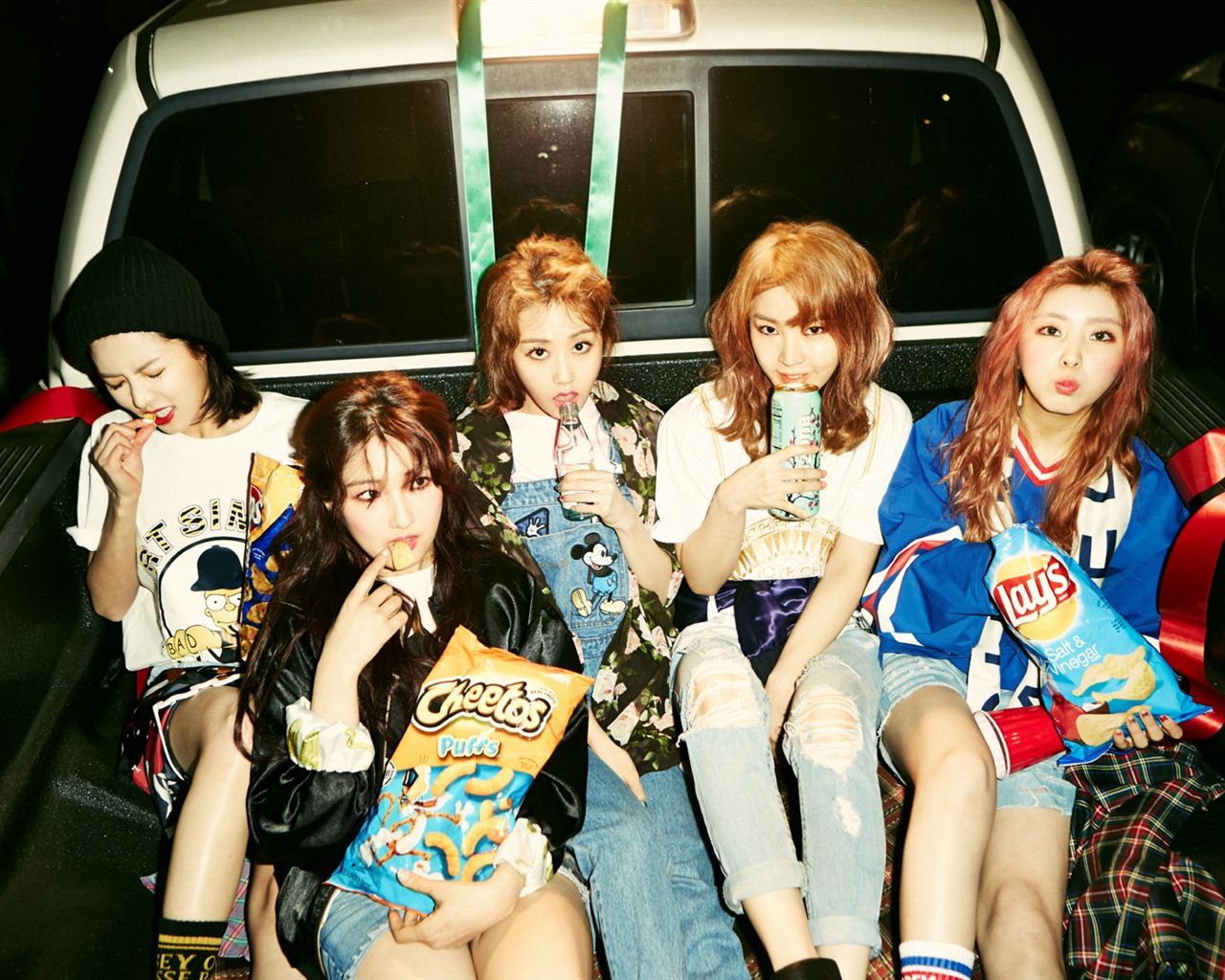 4Minute Koreanische Musik schöne Mädchen Kombination HD Wallpaper #7 - 1280x1024