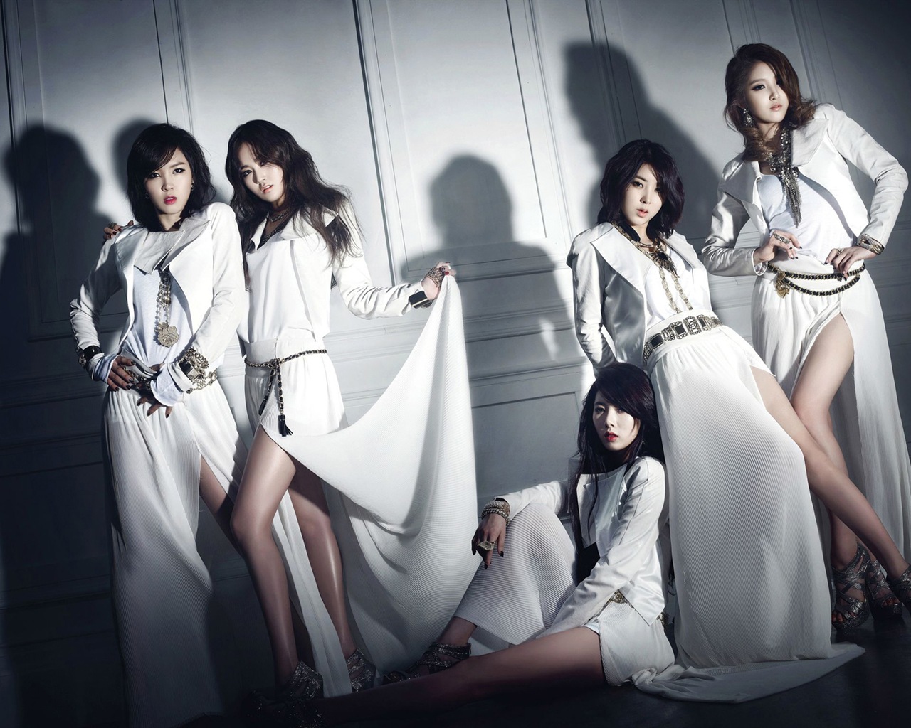 4Minute Koreanische Musik schöne Mädchen Kombination HD Wallpaper #13 - 1280x1024