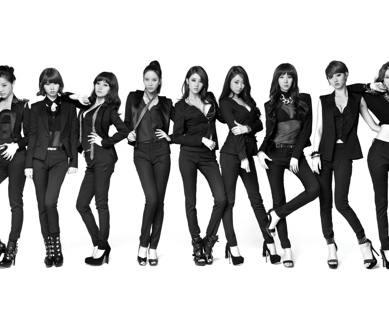 Korean Girl skupina Nine Múzy HD tapety na plochu #5 - 1280x1024