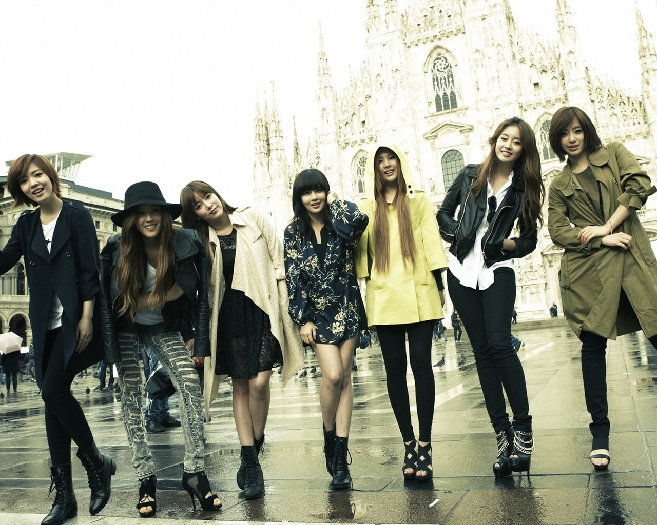 T-ARA 音乐组合，韩国女孩高清壁纸3 - 1280x1024