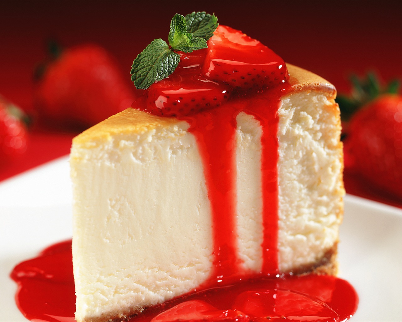 맛있는 딸기 케이크의 HD 배경 화면 #8 - 1280x1024