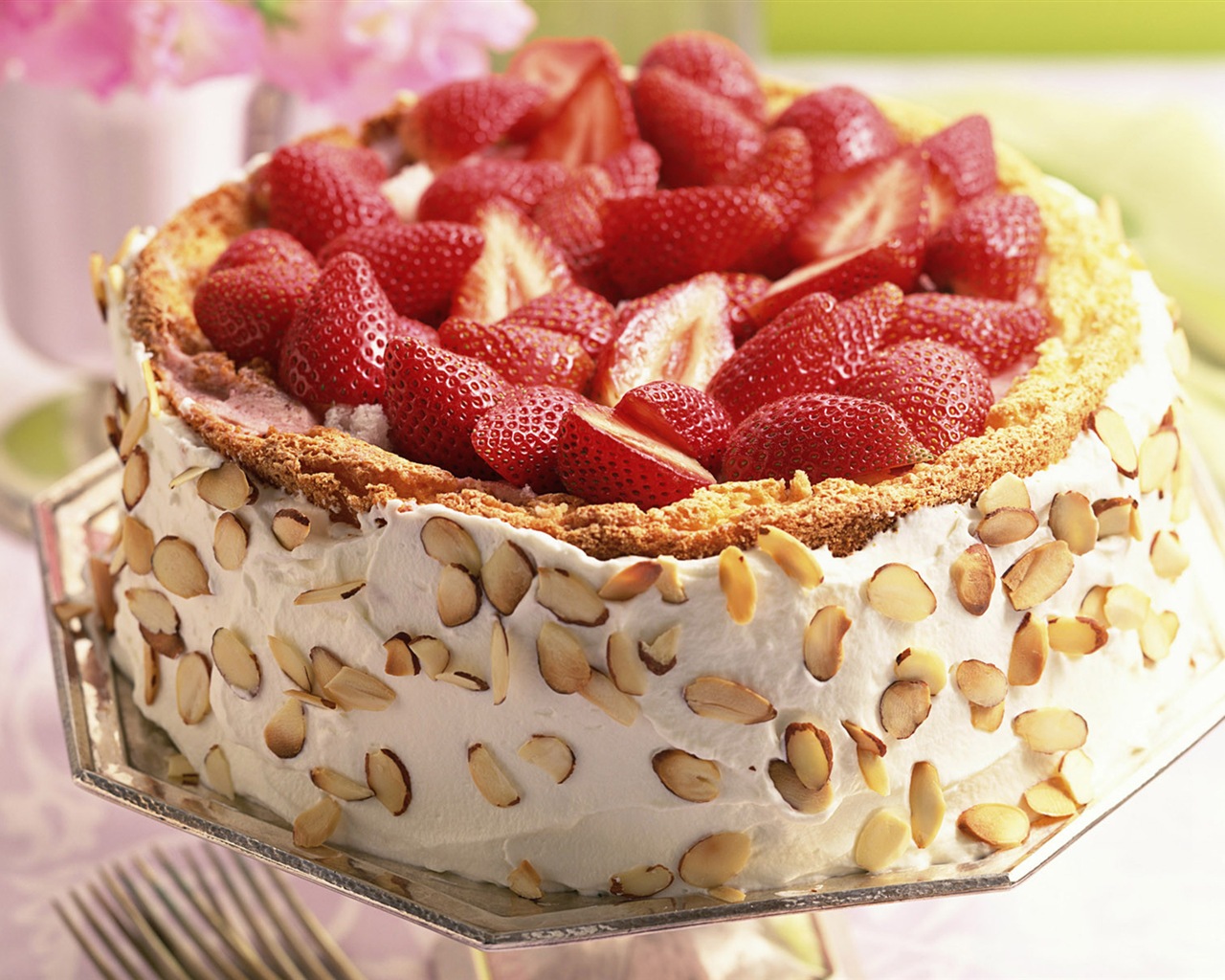 맛있는 딸기 케이크의 HD 배경 화면 #21 - 1280x1024