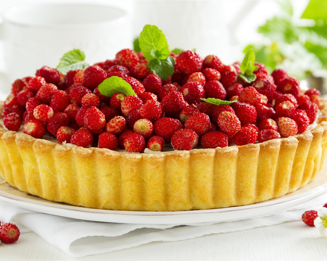 Delicioso pastel de fresas fondos de pantalla de alta definición #24 - 1280x1024